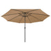 Umbrelă soare de grădină cu LED-uri, taupe, 400 cm - WALTI WALTI