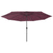 Umbrelă de soare de grădină cu LED-uri, roșu bordo, 400 cm - WALTI WALTI