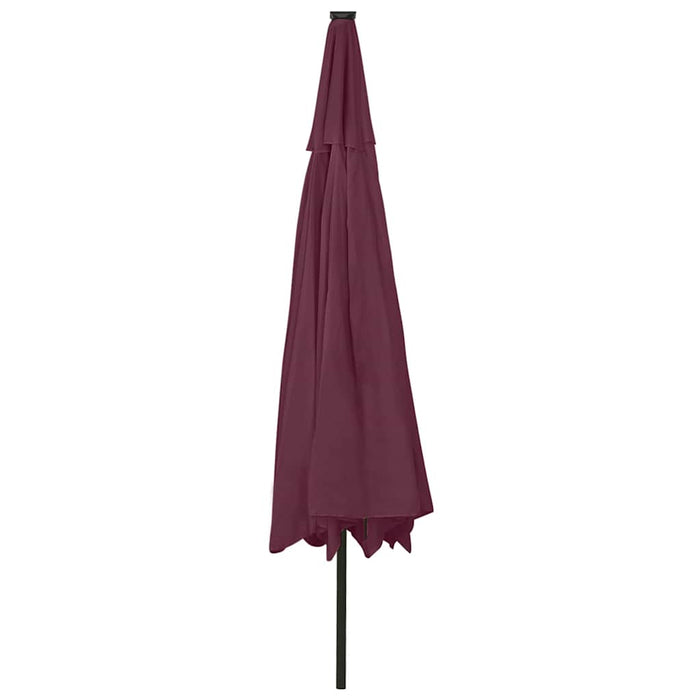 Umbrelă de soare de grădină cu LED-uri, roșu bordo, 400 cm - WALTI WALTI