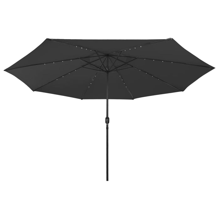 Umbrelă soare de grădină cu LED-uri, negru, 400 cm - WALTI WALTI