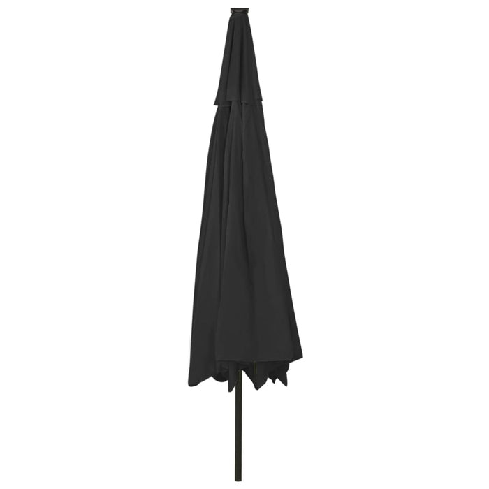 Umbrelă soare de grădină cu LED-uri, negru, 400 cm - WALTI WALTI