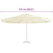 Pânză de schimb umbrelă de soare de exterior nisipiu 515 cm - WALTI WALTI