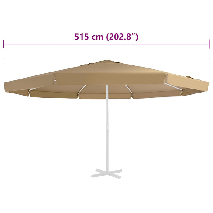 Pânză de schimb umbrelă de soare de exterior gri taupe 515 cm - WALTI WALTI