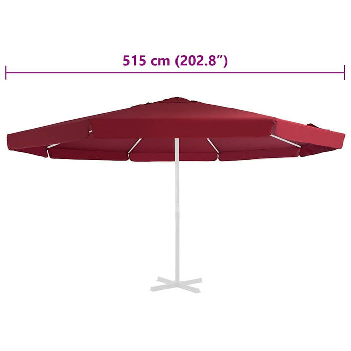 Pânză de schimb umbrelă de soare de exterior, roșu bordo 515 cm - WALTI WALTI