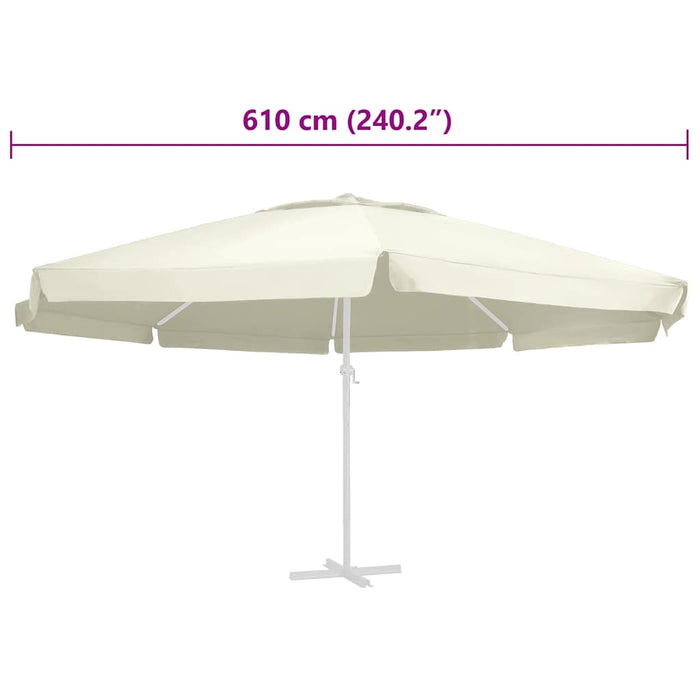 Pânză de schimb umbrelă de soare de grădină nisipiu 610 cm - WALTI WALTI