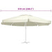 Pânză de schimb umbrelă de soare de grădină nisipiu 610 cm - WALTI WALTI