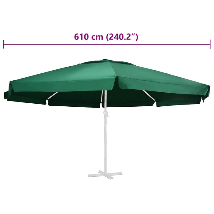 Pânză de schimb umbrelă de soare de grădină, verde, 610 cm - WALTI WALTI