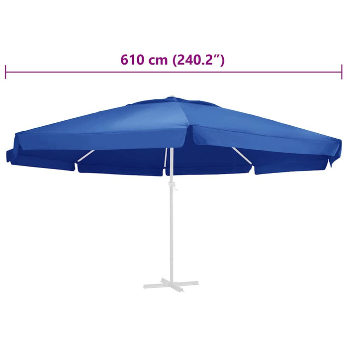 Pânză de schimb umbrelă de soare grădină albastru azuriu 610 cm - WALTI WALTI
