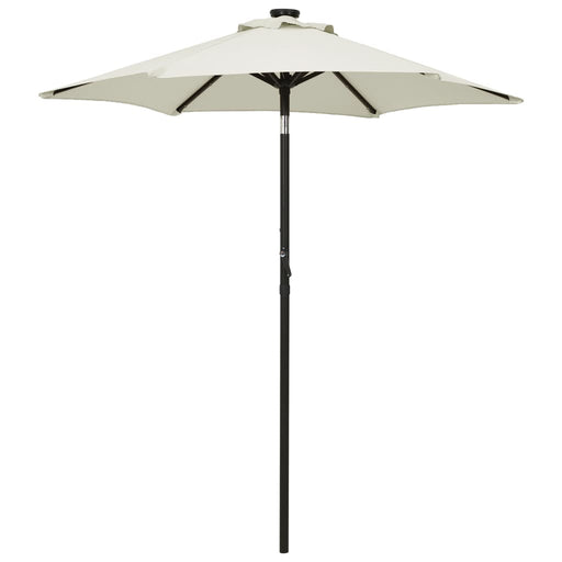 Umbrelă de soare cu lumini LED, nisipiu, 200x211 cm, aluminiu - WALTI WALTI