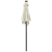 Umbrelă de soare cu lumini LED, nisipiu, 200x211 cm, aluminiu - WALTI WALTI