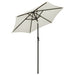 Umbrelă de soare cu lumini LED, nisipiu, 200x211 cm, aluminiu - WALTI WALTI