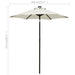 Umbrelă de soare cu lumini LED, nisipiu, 200x211 cm, aluminiu - WALTI WALTI