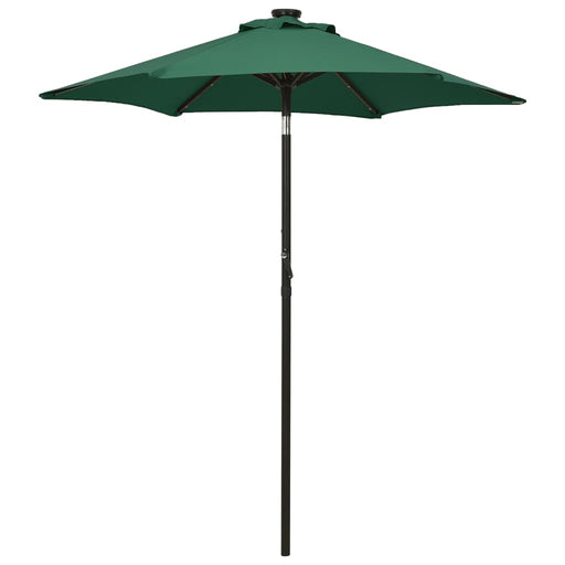 Umbrelă de soare cu lumini LED, verde, 200x211 cm, aluminiu - WALTI WALTI