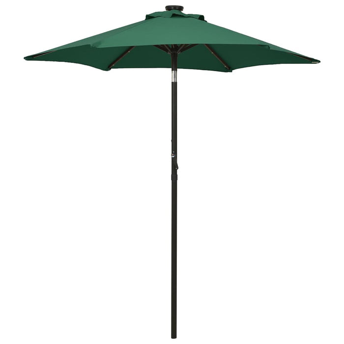 Umbrelă de soare cu lumini LED, verde, 200x211 cm, aluminiu - WALTI WALTI