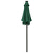 Umbrelă de soare cu lumini LED, verde, 200x211 cm, aluminiu - WALTI WALTI