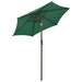 Umbrelă de soare cu lumini LED, verde, 200x211 cm, aluminiu - WALTI WALTI