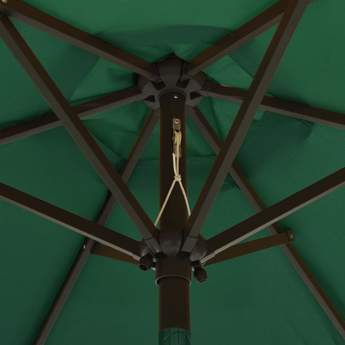 Umbrelă de soare cu lumini LED, verde, 200x211 cm, aluminiu - WALTI WALTI