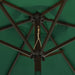 Umbrelă de soare cu lumini LED, verde, 200x211 cm, aluminiu - WALTI WALTI