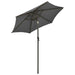 Umbrelă de soare cu lumini LED, antracit, 200x211 cm, aluminiu - WALTI WALTI