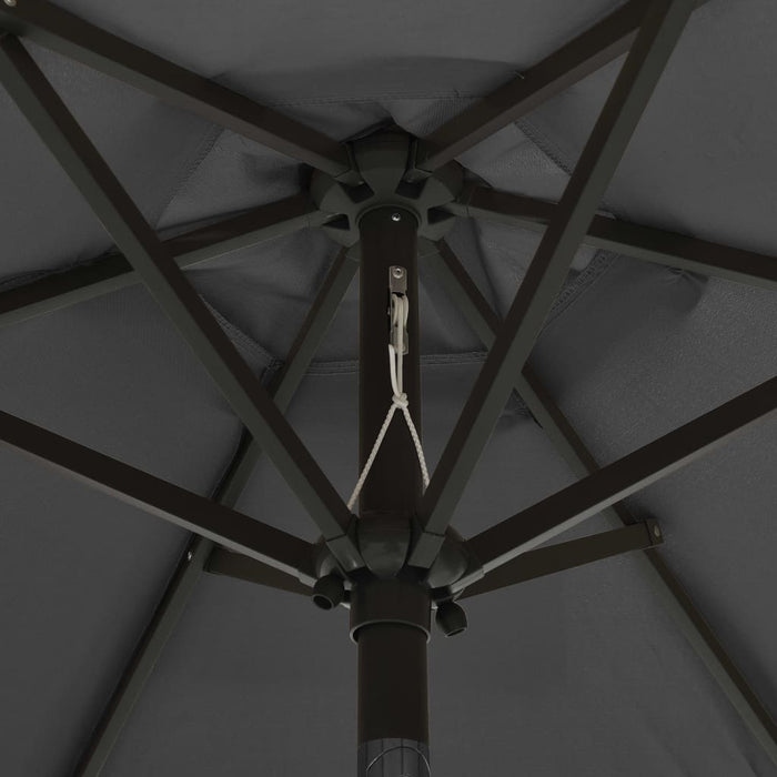 Umbrelă de soare cu lumini LED, antracit, 200x211 cm, aluminiu - WALTI WALTI