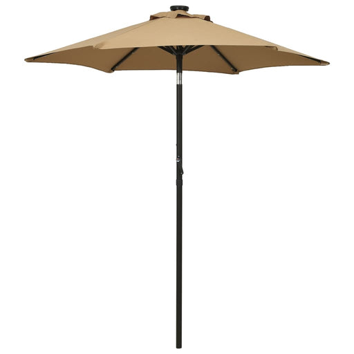 Umbrelă de soare cu lumini LED, taupe, 200x211 cm, aluminiu - WALTI WALTI