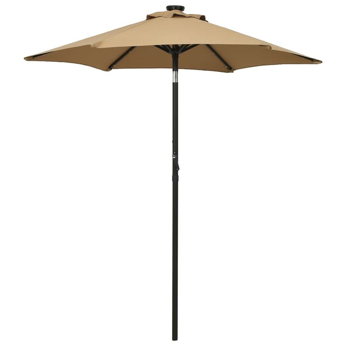 Umbrelă de soare cu lumini LED, taupe, 200x211 cm, aluminiu - WALTI WALTI