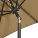 Umbrelă de soare cu lumini LED, taupe, 200x211 cm, aluminiu - WALTI WALTI
