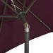 Umbrelă de soare cu lumini LED, roșu bordo, 200x211cm, aluminiu - WALTI WALTI
