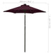 Umbrelă de soare cu lumini LED, roșu bordo, 200x211cm, aluminiu - WALTI WALTI
