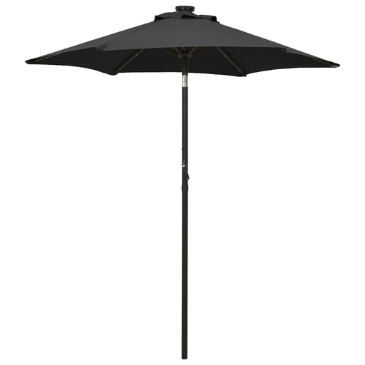Umbrelă de soare cu lumini LED, negru, 200x211 cm, aluminiu - WALTI WALTI