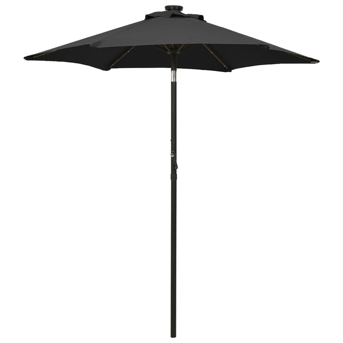 Umbrelă de soare cu lumini LED, negru, 200x211 cm, aluminiu - WALTI WALTI