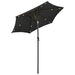 Umbrelă de soare cu lumini LED, negru, 200x211 cm, aluminiu - WALTI WALTI