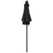 Umbrelă de soare cu lumini LED, negru, 200x211 cm, aluminiu - WALTI WALTI
