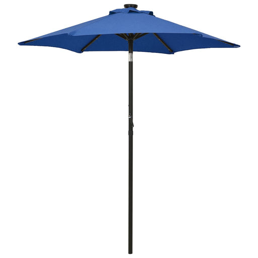Umbrelă de soare cu LED-uri, albastru azur 200x211 cm aluminiu - WALTI WALTI