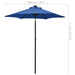 Umbrelă de soare cu LED-uri, albastru azur 200x211 cm aluminiu - WALTI WALTI