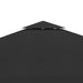 Acoperiș de pavilion, 2 niveluri, negru, 3x3 m, 310 g/m² - WALTI WALTI