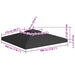 Acoperiș de pavilion, 2 niveluri, negru, 3x3 m, 310 g/m² - WALTI WALTI