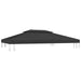 Acoperiș de pavilion cu 2 niveluri, negru, 4x3 m, 310 g/m² - WALTI WALTI