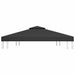 Acoperiș de pavilion cu 2 niveluri, negru, 4x3 m, 310 g/m² - WALTI WALTI