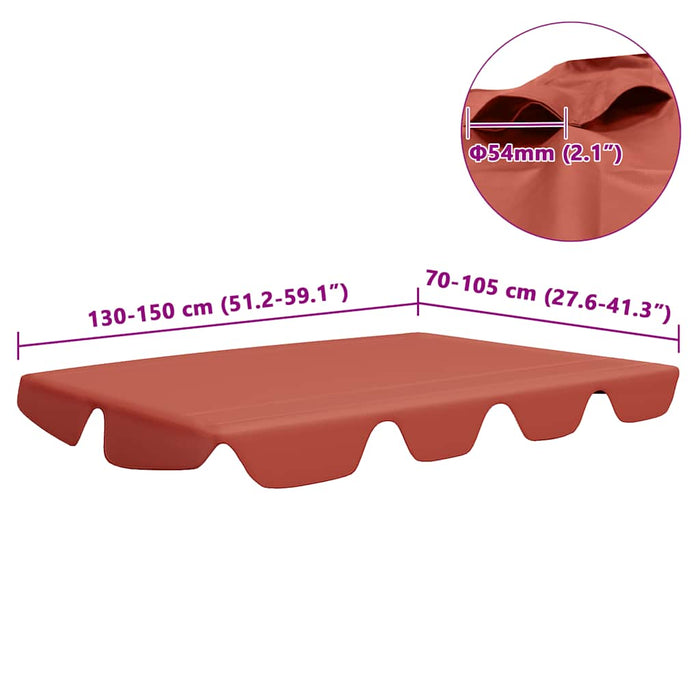 Copertină de rezervă leagăn grădină cărămiziu 150/130x105/70 cm - WALTI WALTI