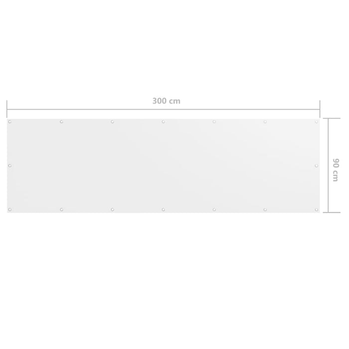 Paravan de balcon, alb, 90 x 300 cm, țesătură oxford - WALTI WALTI