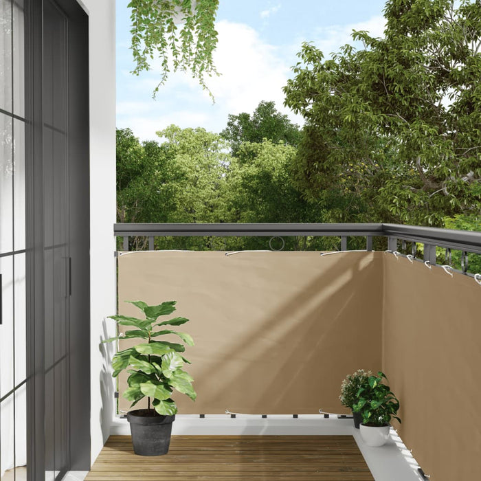 Paravan de balcon, bej, 90x300 cm, țesătură oxford - WALTI WALTI