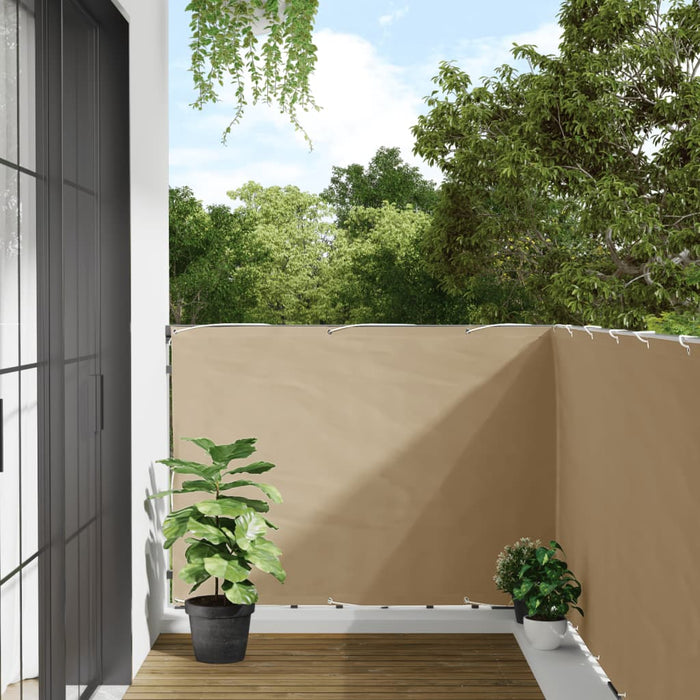 Paravan balcon, bej, 120x400 cm, țesătură oxford - WALTI WALTI