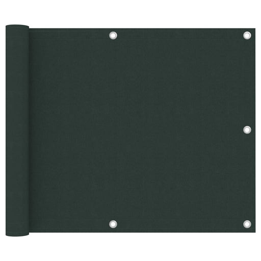 Paravan de balcon, verde închis, 75x600 cm, țesătură oxford - WALTI WALTI