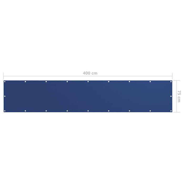 Prelată balcon albastru 75x400 cm țesătură Oxford - WALTI WALTI