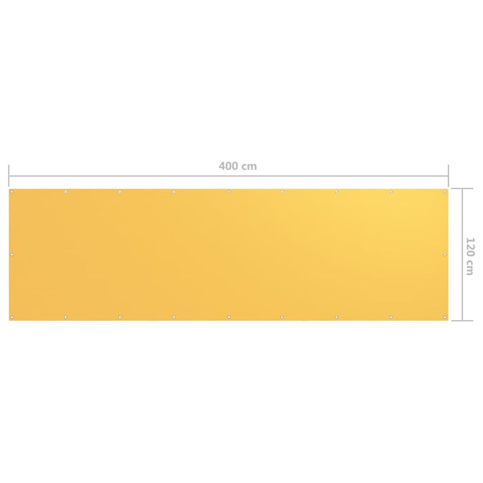 Prelată balcon galben 120x400 cm țesătură Oxford - WALTI WALTI