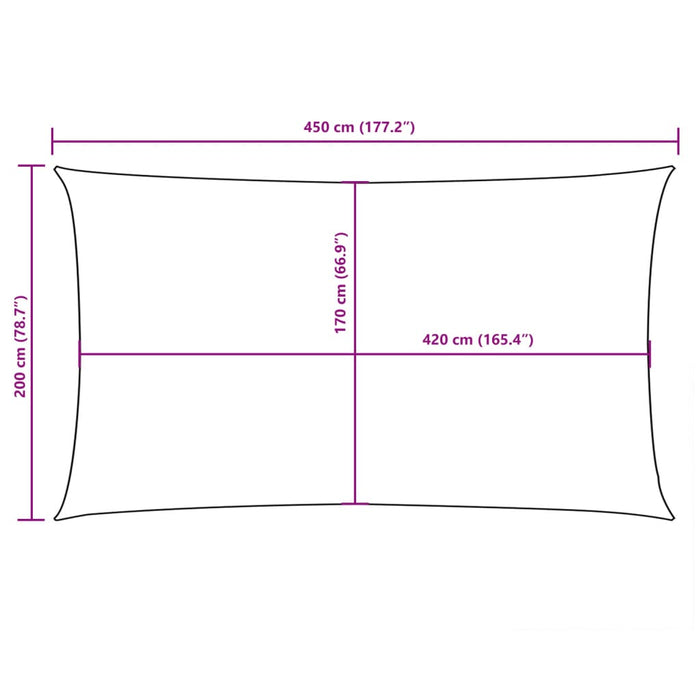 Parasolar, antracit, 2x4,5 m, țesătură oxford, dreptunghiular - WALTI WALTI