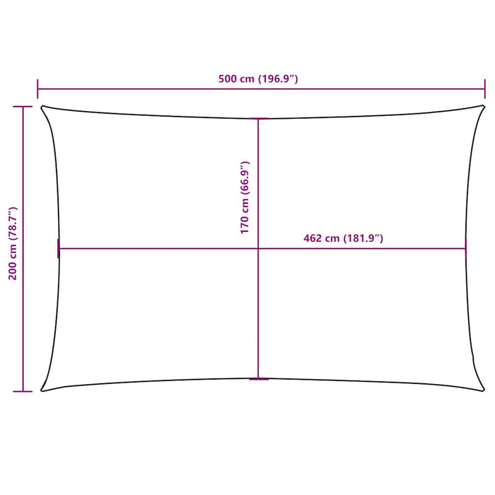 Parasolar, antracit, 2x5 m, țesătură oxford, dreptunghiular - WALTI WALTI