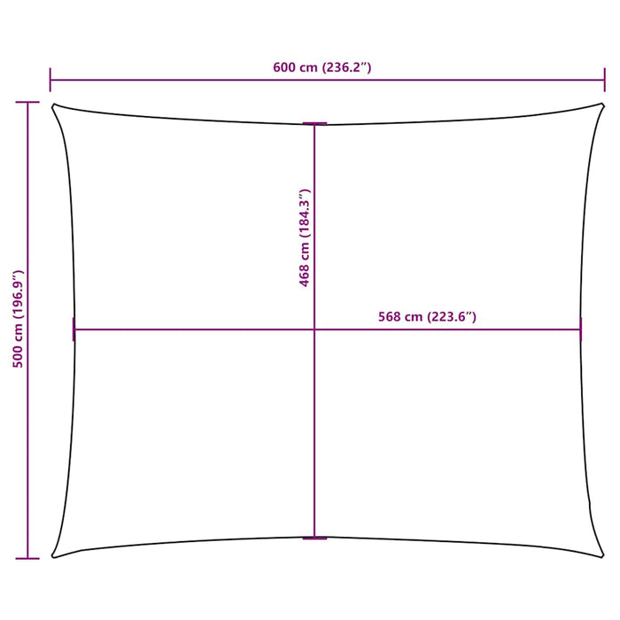 Parasolar, antracit, 5x6 m, țesătură oxford, dreptunghiular WALTI