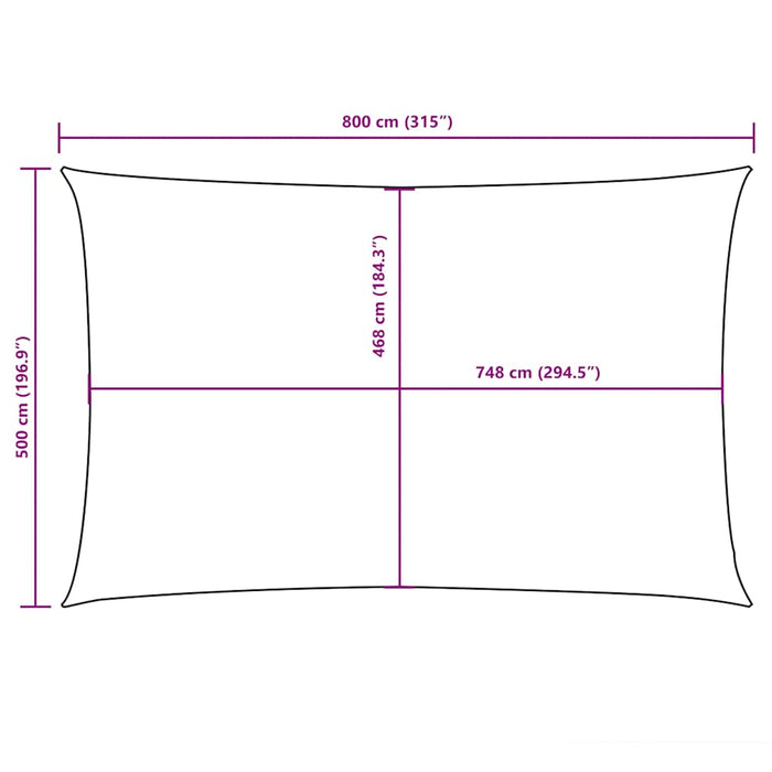 Parasolar, antracit, 5x8 m, țesătură oxford, dreptunghiular - WALTI WALTI